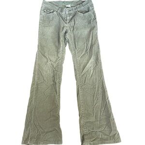 Beige Flared Corduroy Pants